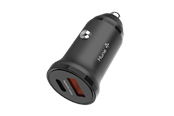 Telefon - Adapter i Ładowarka - Hune Topo 20W Dual USB Car Charger (1x USB-C + 1x USB-A) - Black - AT-ACC-CC-041