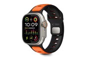 Smartwatch - akcesoria - Tech-Protect IconBand Line Strap for Apple Watch 44 / 45 / 46 / 49 mm - Black & Orange - 5906302333424