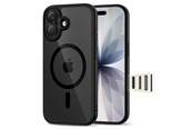 Telefon - Pokrowiec i etui - Tech-Protect Magpeak Magsafe CC Case for iPhone 17 - Clear Black - 5906302333608