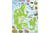 Puzzle - Larsen Puzzles Puzzle Denmark physical with animals - 66 pieces Maxi (36.5x28.5 cm) Podłoga - K78