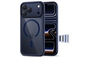 Telefon - Pokrowiec i etui - Tech-Protect Magpeak Magsafe CC Case for iPhone 17 Pro - Clear and Navy Blue - 5906302333837
