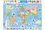 Puzzle - Larsen Puzzles Puzzle World Politics - 107 pieces Maxi (36.5x28.5 cm) Podłoga - K1