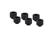 DIY Chłodzenie wodne - Thermal Grizzly DeltaMate Fitting - HT14 Black (6 - TG-DM-FIT-6014