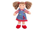 Lalka, mis i akcesoria - Bigjigs Fabric Doll Hattie - 28cm - BJD058