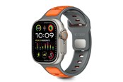 Smartwatch - akcesoria - Tech-Protect IconBand Line Strap for Apple Watch 44 / 45 / 46 / 49 mm - Gray-Orange - 5906302333431