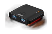 USB hub - ATEN Essentials US4322 - USB peripheral sharing switch - 2 ports USB hub - 2 - USB 3.2 - Czarny - US4322-AT