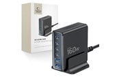 USB hub - Tech-Protect DC160W-GAN 6-Port 160W AC Charger - Black USB hub - 6 - USB 2.0 - Czarny - 5906302335695