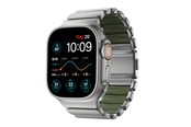 Smartwatch - akcesoria - Nomad Stratos Band Natural Titanium Forest Green FKM - Apple Watch 45/46/49mm - NM009568858