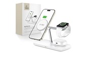 Telefon - Adapter i Ładowarka - Tech-Protect QI15W-A45 3-in-1 Wireless Charger with MagSafe for Apple Devices - White - 5906302375615