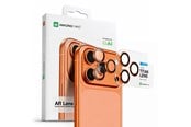 Telefon - szkło ochronne - AmazingThing AR Sapphire Camera Lens Glass for iPhone 17 Pro / Pro Max - with Orange Frame - IP17SCAM3OGLA