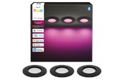 Inteligentny dom - Philips Hue Slim recessed spotlight 90 mm Black - 3-pack - 929004291102