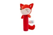Zabawki dla niemowlat - Akuku Soft plush rattle/squeaker Fox - A0643
