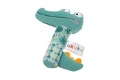 Zabawki dla niemowlat - Akuku Soft plush rattle/squeaker Crocodile - A0644