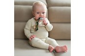 Akcesoria dla niemowlat - Akuku The soother band with clip LEAFS - A0583