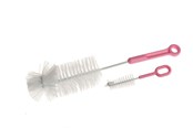 Akcesoria dla niemowlat - Akuku Bottles cups and teats brush set PINK - A0571