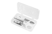 Akcesoria dla niemowlat - Akuku Manicure set in case WHITE - A0040