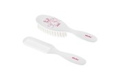 Akcesoria dla niemowlat - Akuku Comb & hairbrush with nylon bristle lama - A0083