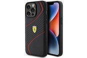 Telefon - Pokrowiec i etui - Ferrari Twist Metal Logo Case for iPhone 15 Pro Max - Black - 3666339171025