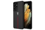 Telefon - Pokrowiec i etui - Ferrari Samsung Galaxy S21 Ultra Leather Nylon Stripe - Black - 3700740496176