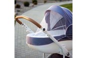 Akcesoria dla niemowlat - Akuku Mosquito net for stroller WHITE - A0445