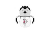 Akcesoria dla niemowlat - Akuku Non-spill training cup with weighted straw GREY - A0034