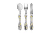 Akcesoria dla niemowlat - Akuku Stainless steel cutlery set: fork spoon knife - A0103