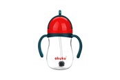 Akcesoria dla niemowlat - Akuku Non-spill cup with weighted straw BLUE/RED - A0164