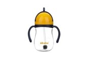 Akcesoria dla niemowlat - Akuku Non-spill cup with weighted straw NAVY BLUE/YELLOW - A0165