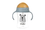 Akcesoria dla niemowlat - Akuku Cup with flip-top straw 300 ml / BEAR - A0203