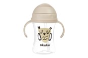 Akcesoria dla niemowlat - Akuku Cup with flip-top straw 300 ml / OWL - A0204