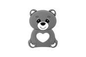 Akcesoria dla niemowlat - Akuku Silicone teether BEAR - A0460