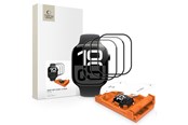 Telefon - szklo ochronne - Tech-Protect  Easy Set Flex+ 3-Pack Tempered Glass for Apple Watch 44mm - Black - 5906302336111