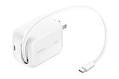 Telefon - Adapter i Ładowarka - Belkin UltraCharge power adapter - retractable GAN - USB-C - 45 watt - WCH023KQWH