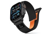 Smartwatch - akcesoria - Tech-Protect Nylon Elite Strap for Apple Watch 44 / 45 / 46 / 49 mm - Black & Orange - 5906302339945