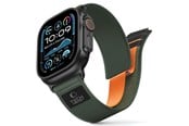 Smartwatch - akcesoria - Tech-Protect Nylon Elite Strap for Apple Watch 44 / 45 / 46 / 49 mm - Green & Orange - 5906302339969