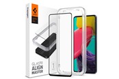 Telefon - szkło ochronne - Spigen ALM Glass FC Tempered Glass for Samsung Galaxy M53 5G - Black - 21078-0
