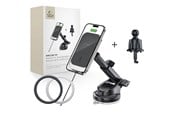 Telefon - Adapter i Ładowarka - Tech-Protect MM15W-V9 Car Mount with MagSafe for Dashboard and Ventilation Grille 15W - Black - 5906302380695