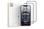 Telefon - szklo ochronne - Tech-Protect Glass Fit+ 2-pack Tempered Glass for iPhone 17e / 16e / 14 / 13 Pro / 13 - Black - 5906302360123