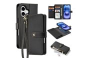 Telefon - Pokrowiec i etui - Dux Ducis Lava Leather Case for iPhone 16 - Black - 6934913004906
