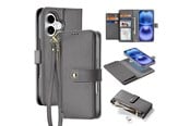 Telefon - Pokrowiec i etui - Dux Ducis Lava Leather Case for iPhone 16 - Grey - 6934913004913
