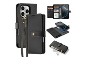 Telefon - Pokrowiec i etui - Dux Ducis  Lava Leather Case for iPhone 16 Pro - Black - 6934913004968