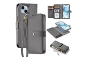 Telefon - Pokrowiec i etui - Dux Ducis Lava Leather Case for iPhone 15 - Grey - 6971824163100