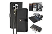 Telefon - Pokrowiec i etui - Dux Ducis Lava Leather Case for iPhone 15 Pro - Black - 6971824163155