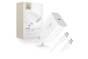 Telefon - Adapter i Ładowarka - Tech-Protect NC20W PD20W USB-C AC Charger with USB-C Cable - White - 5906302361588