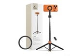 Telefon - Inne akcesoria - Tech-Protect L10S Bluetooth Tripod Selfie Stick - Black & Orange - 5906302352807
