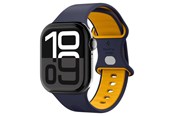 Smartwatch - akcesoria - Spigen Nano Pop Strap for Apple Watch 40/41/42 mm - Navy Blue/Orange - 28088-0