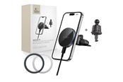 Telefon - Adapter i Ładowarka - Tech-Protect mm15W-V5 Magnetic MagSafe Car Mount for Air Vent / CD Slot - Black - 5906302361083