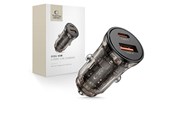Telefon - Adapter i Ladowarka - Tech-Protect CC01 Car Charger 45W 2-Ports USB-A / USB-C - Black - 5906302361298