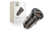 Telefon - Adapter i Ladowarka - Tech-Protect CC01 Car Charger 30W 2-Ports USB-A / USB-C - Black - 5906302361311