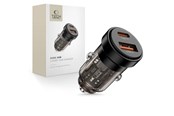 Telefon - Adapter i Ladowarka - Tech-Protect CC03 Car Charger 30W 2-Ports USB-A / USB-C - Black - 5906302361649